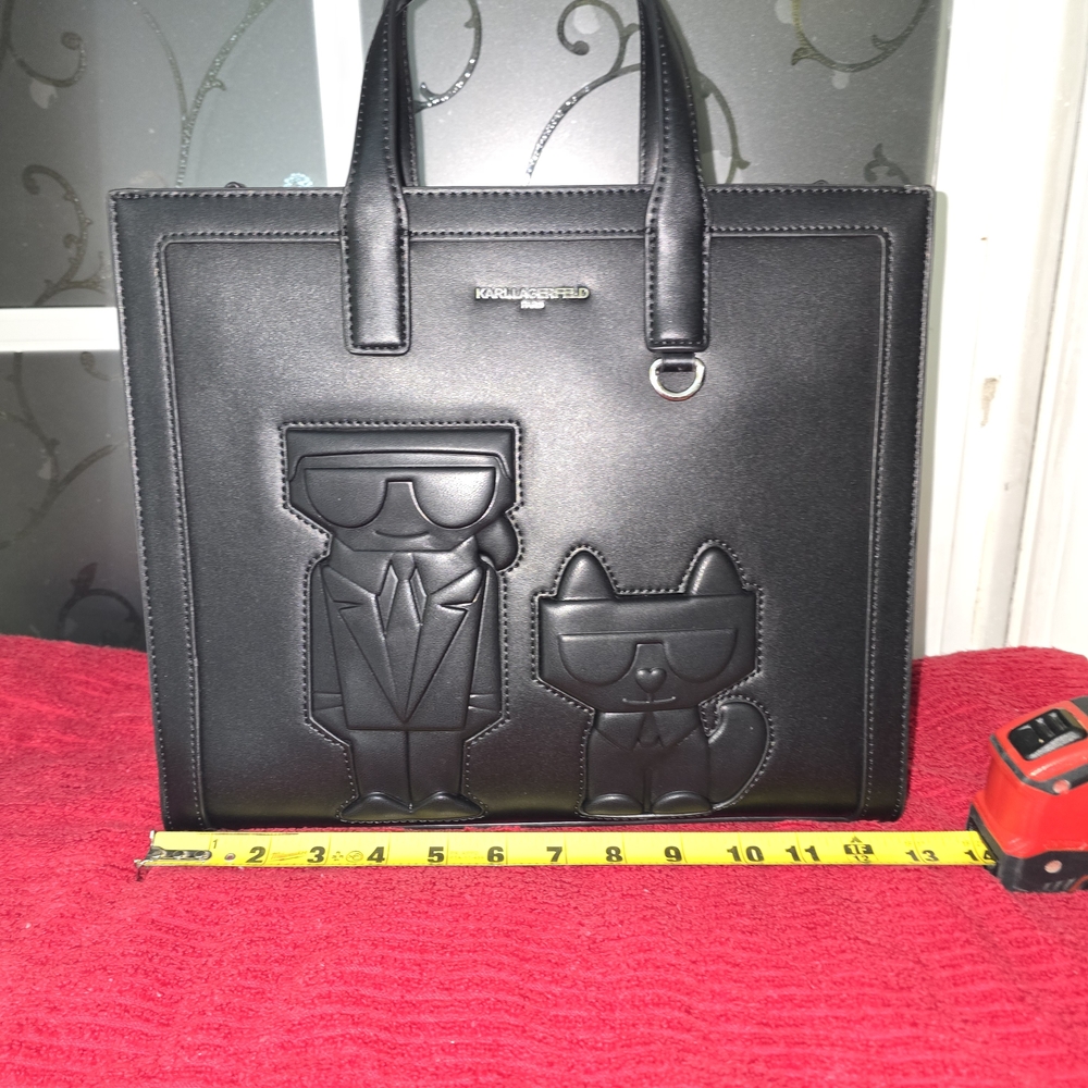 Karl Lagerfeld Black Embossed Tote